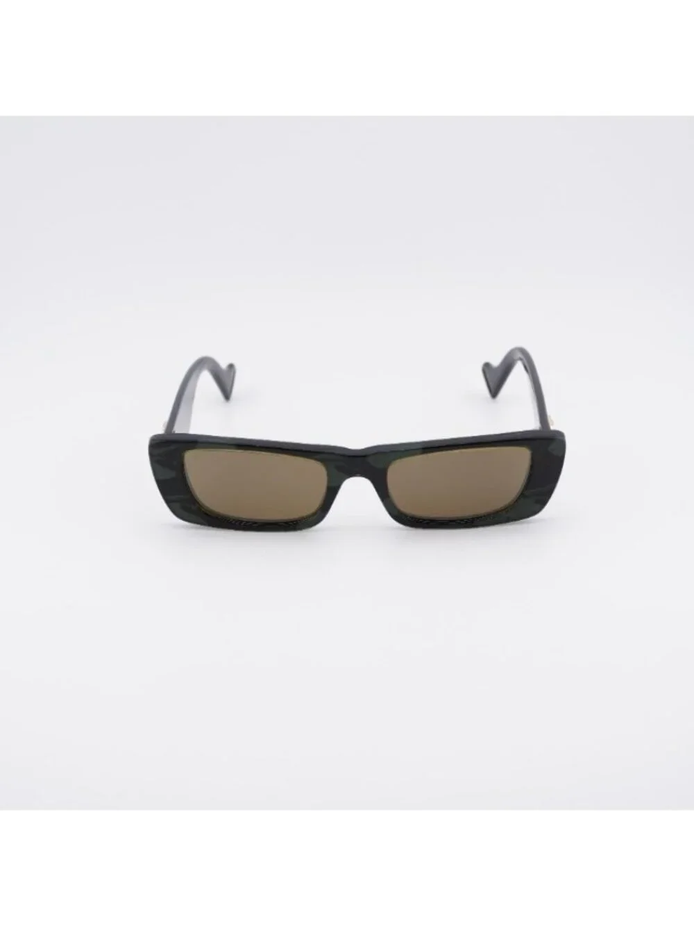 Gucci GG0516S 014 Sunglasses Military Green and Black Havana Rectangle Frame